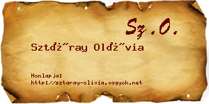 Sztáray Olívia névjegykártya